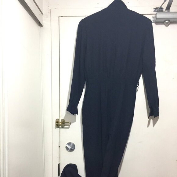 VINTAGE MARY ANN RESTIVO WOOL DOUBLE BREAST JUMPSUITS SIZE 6 - Picture 6 of 11